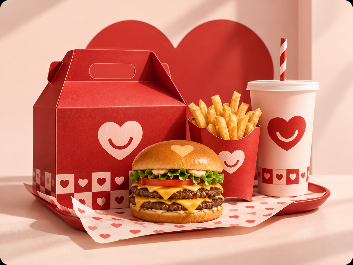 Bebos burger box and drink